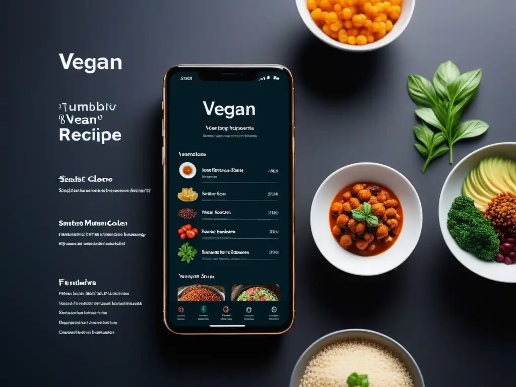 Una app vegana innovadora en gastronomía vegana, con recetas y diseño moderno