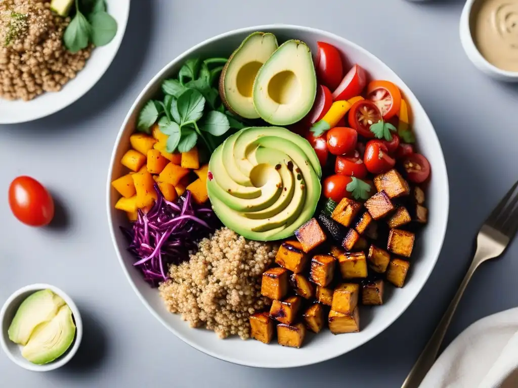 Deléitate con los beneficios y recetas del tempeh en este vibrante Buddha bowl