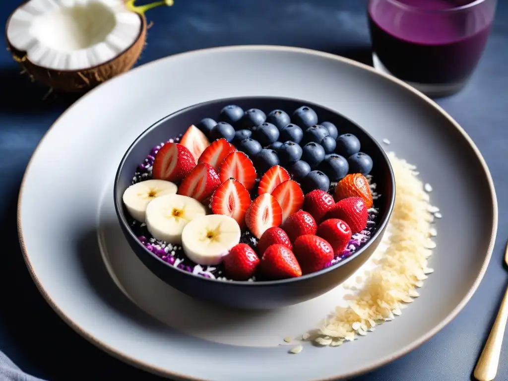 Deléitate con un bowl de açai vibrante, repleto de beneficios para veganos