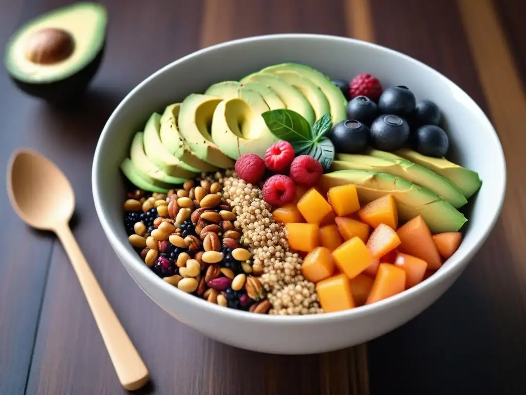 Un Buddha bowl vibrante con superfoods veganos para perder peso