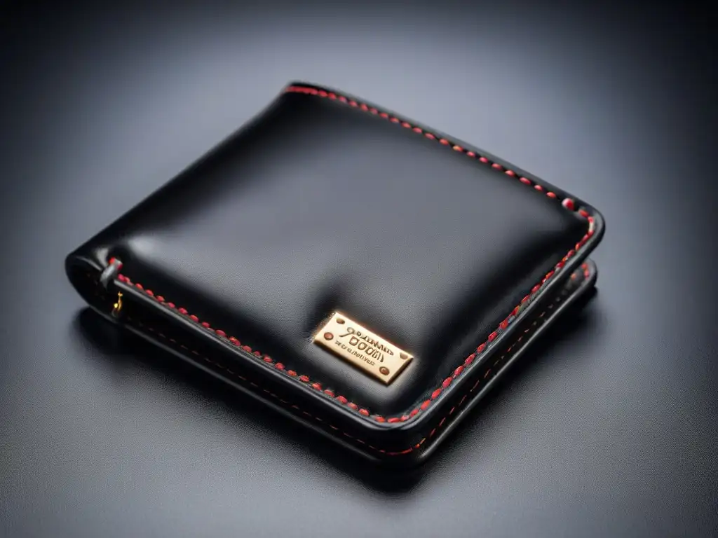 Una cartera vegana de alta calidad con detalles de costura intrincados y diseño minimalista en tono neutro