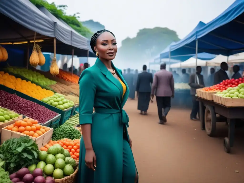 Chefs africanos líderes en cocina vegana ofrecen platos innovadores en un animado mercado africano