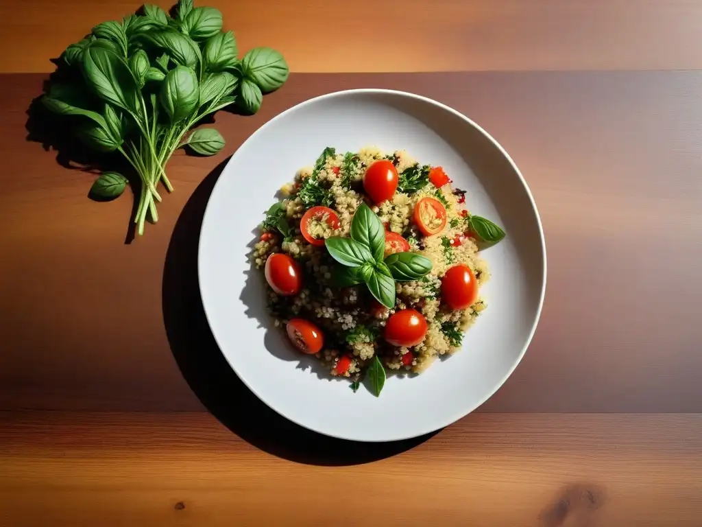 Una composición visualmente impresionante de hierbas frescas en la cocina vegana mediterránea