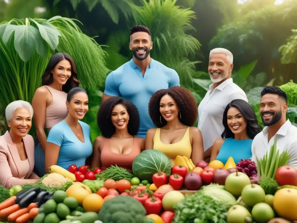 Una comunidad vibrante disfruta de alimentos veganos ricos en vitamina B12