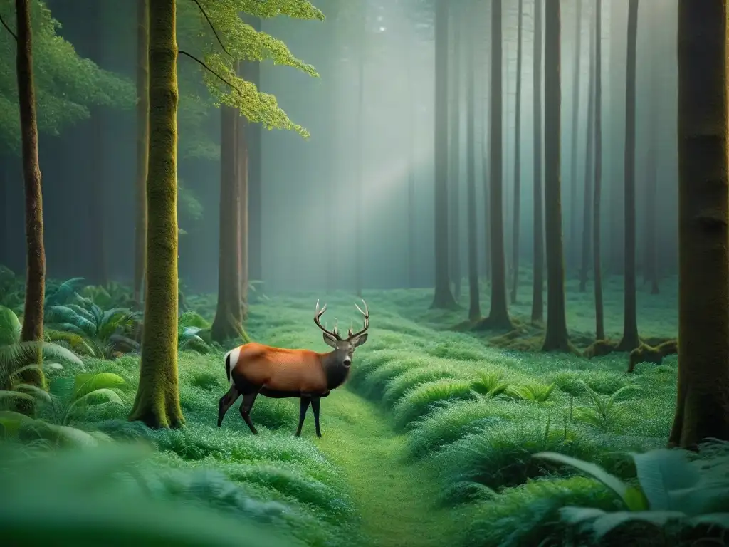 Contraste impactante: un bosque exuberante frente a un paisaje desolado