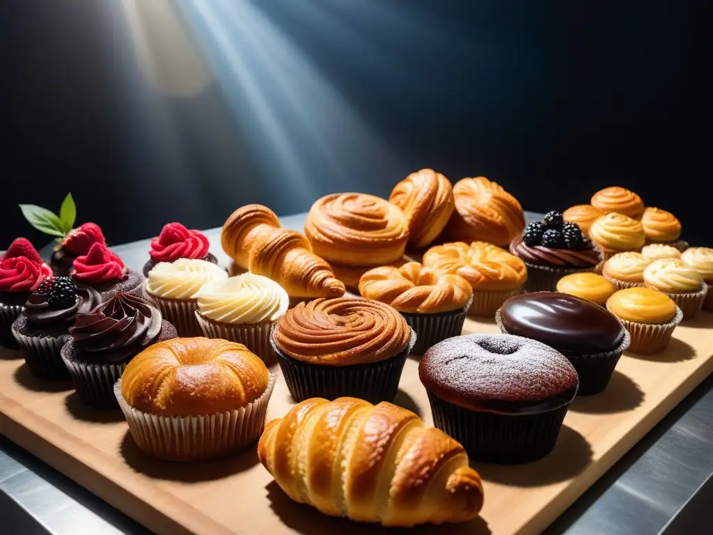 Delicadas delicias veganas sin gluten en panadería trendy