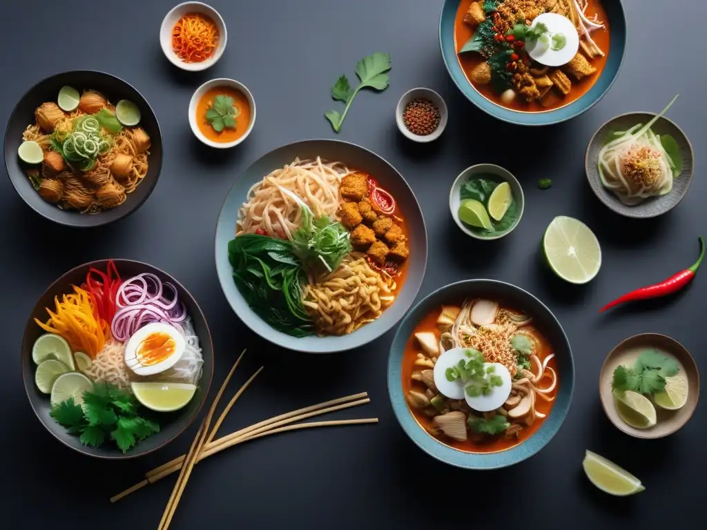 Delicias veganas del Sudeste Asiático: un festín de tradición y color en platos como Pad Thai, Pho, GadoGado y Laksa