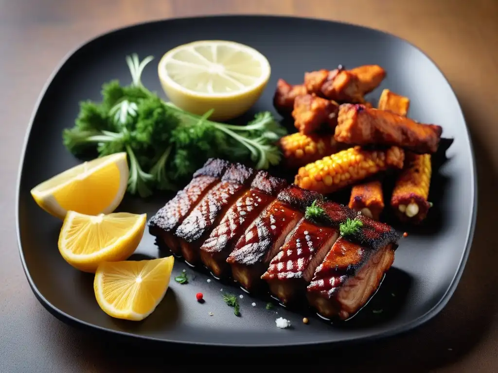 Deliciosa cocina vegana americana fácil en una vibrante parrillada vegana