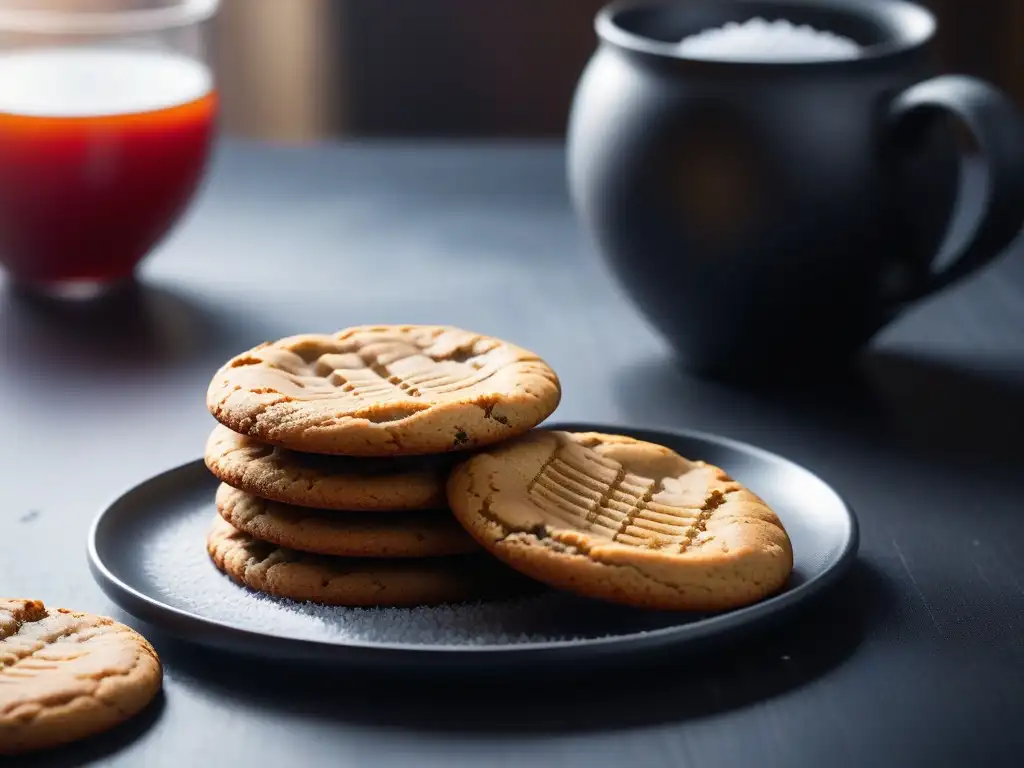 Deliciosa galleta vegana con textura perfecta, crujiente por fuera y suave por dentro, espolvoreada con sal marina