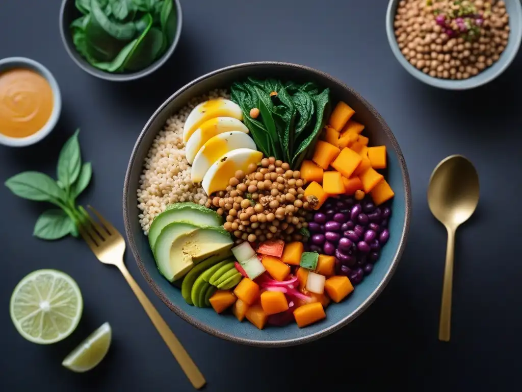 Deliciosa armonía de ingredientes veganos en un bowl