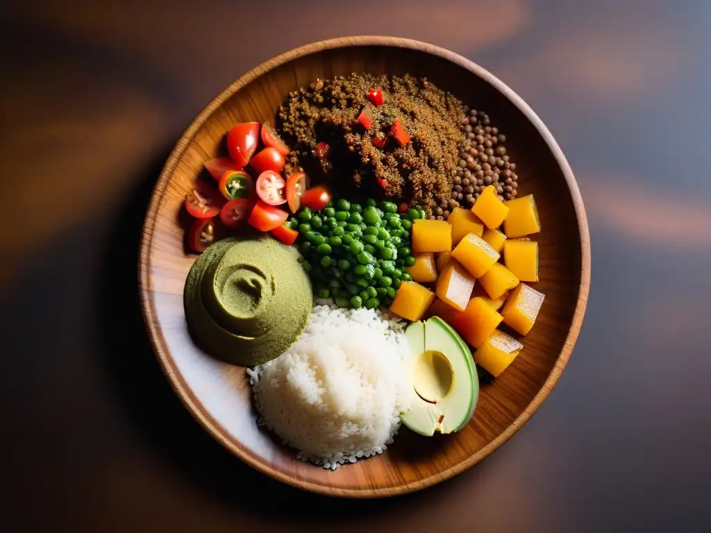 Deliciosa injera vegana etíope con teff, colores vibrantes y sabores exquisitos