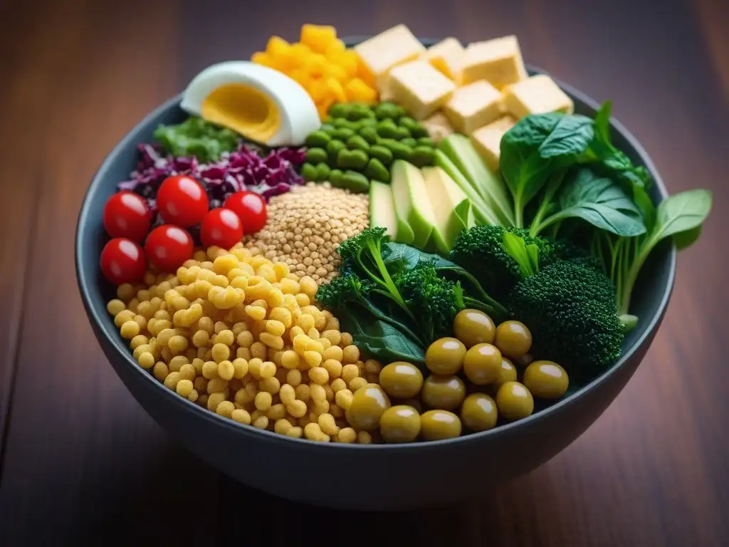 Deliciosas fuentes de vitamina B12 veganos en una composición artística y colorida