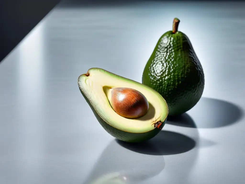 Delicioso aguacate maduro en cocina moderna