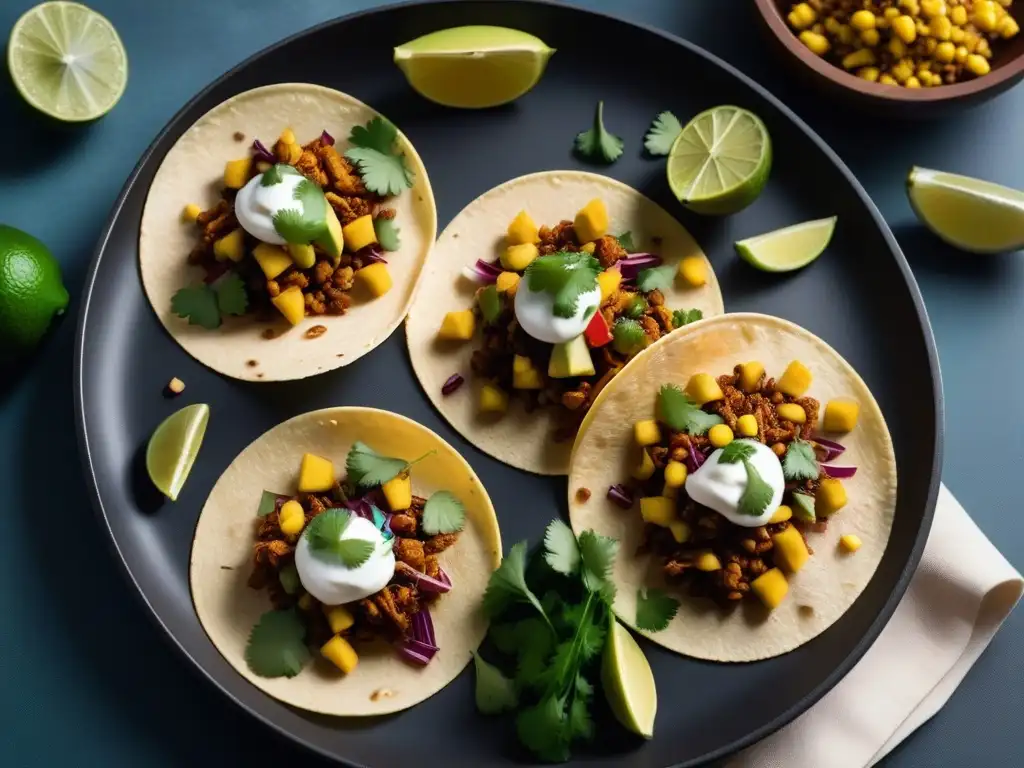 Deliciosos tacos de jackfruit: cocina vegana en su máxima expresión, con colores vibrantes y sabores exquisitos