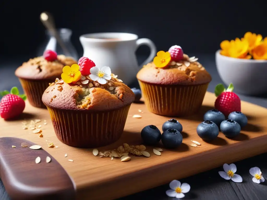 Deliciosos muffins veganos energéticos para un desayuno irresistible