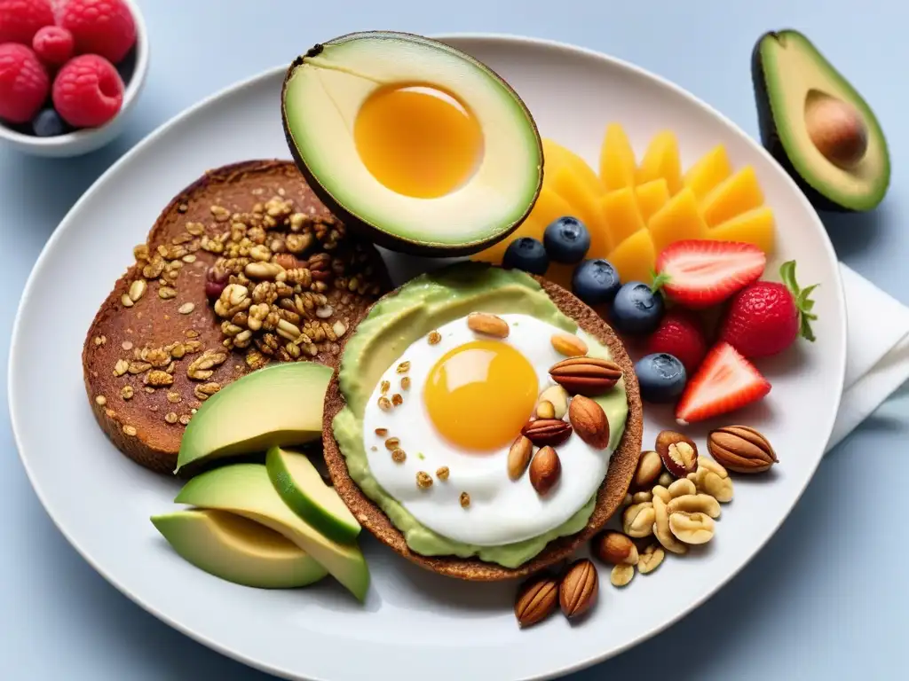 Un desayuno vegano internacional variado y colorido con recetas del mundo