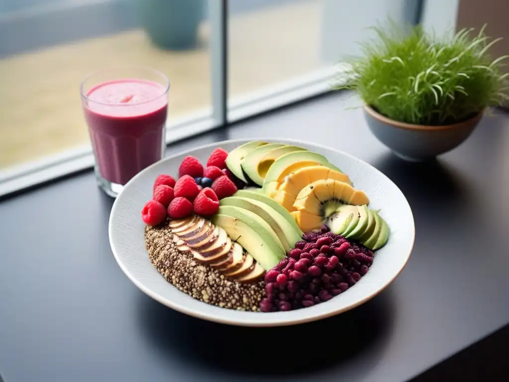 Un desayuno vegano vibrante y nutritivo con acai bowls, chía pudding y smoothie bowls