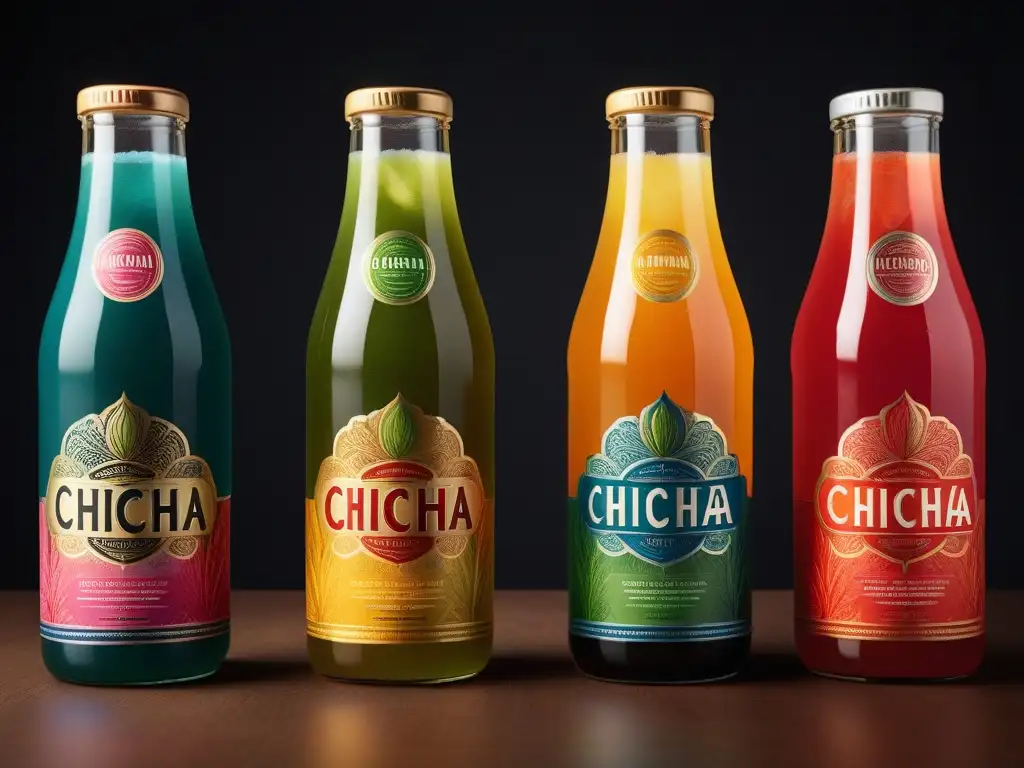 Deliciosas bebidas veganas fermentadas de América Latina Ilustración detallada y vibrante de bebidas fermentadas veganas latinoamérica como chicha, tepache y pozol, destacando su diversidad cultural