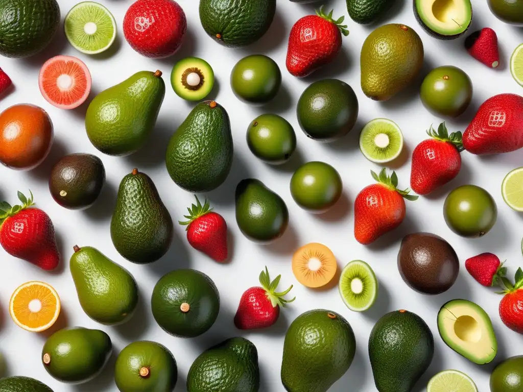 Transición a dieta vegana saludable: Frutas y verduras frescas y coloridas en elegante encimera de mármol blanco