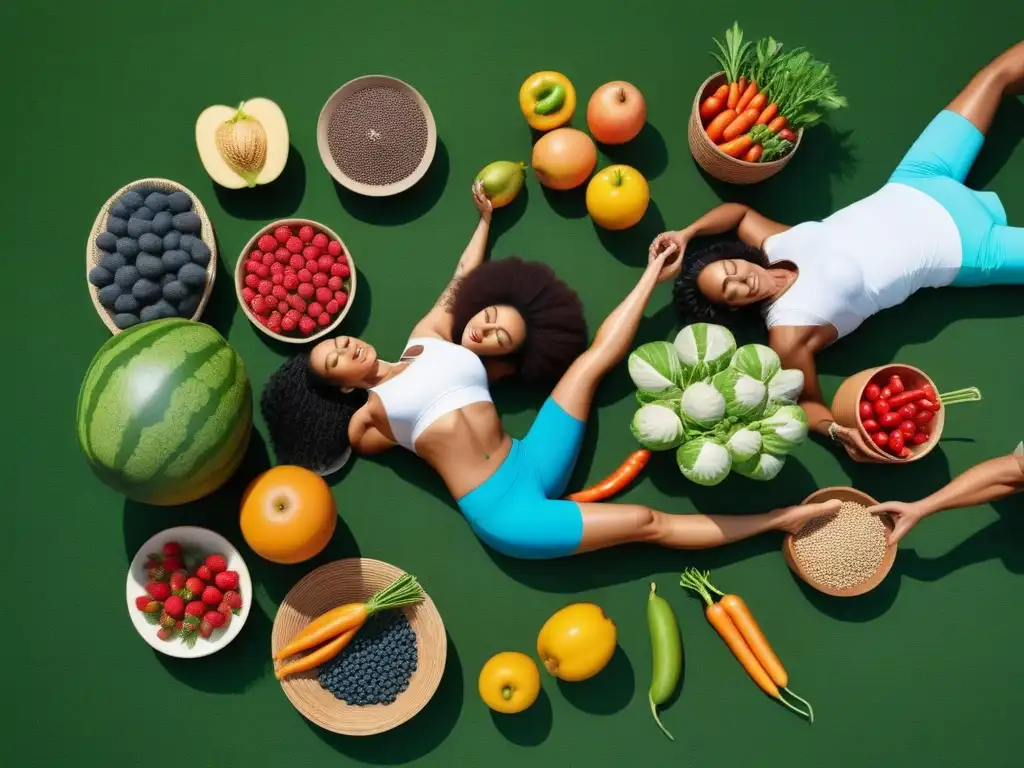 Diversidad y vitalidad en actividades veganas bajo el cielo azul - Deficiencia vitamina B12 veganos