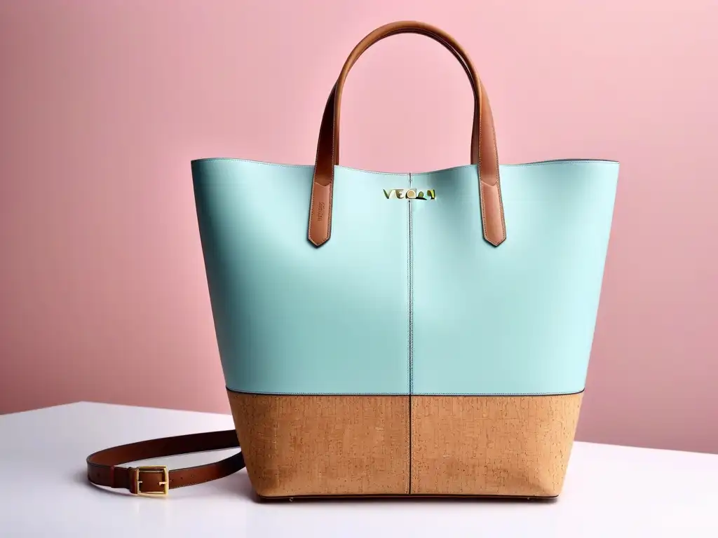 Un elegante bolso tote vegano, sofisticado y sostenible, ideal para completar tu look ecofriendly