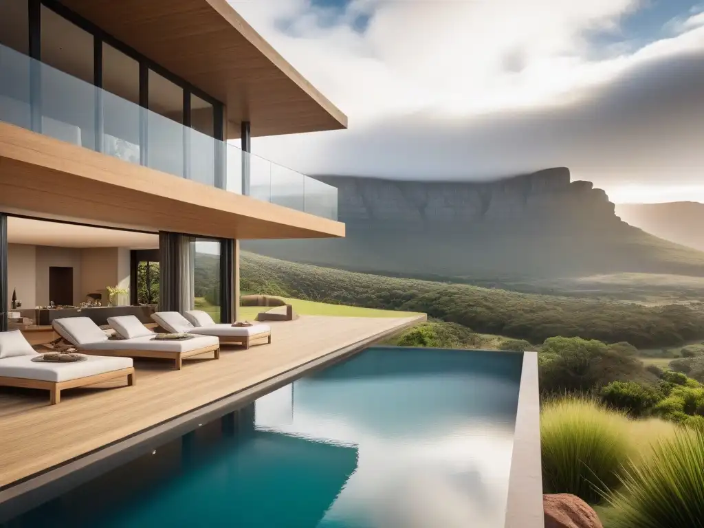 Una escapada de lujo en Sudáfrica con arquitectura sostenible, piscina infinita y vistas impresionantes