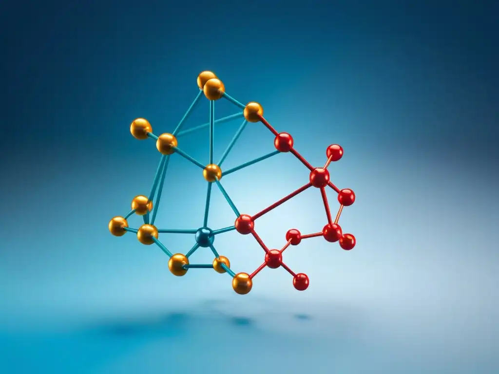 Una estructura molecular compleja de carbohidratos, con colores vibrantes y detalles precisos, ideal para el rendimiento deportivo