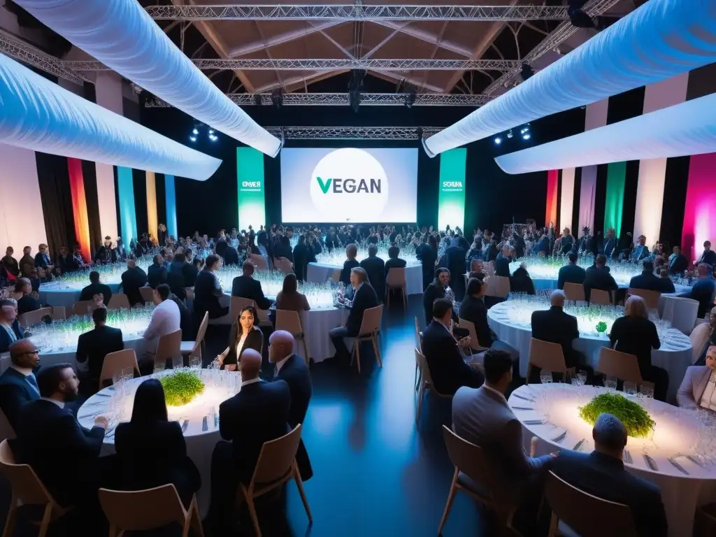 Evento vegano global: educación, cambio y diversidad en un ambiente vibrante y lleno de energía