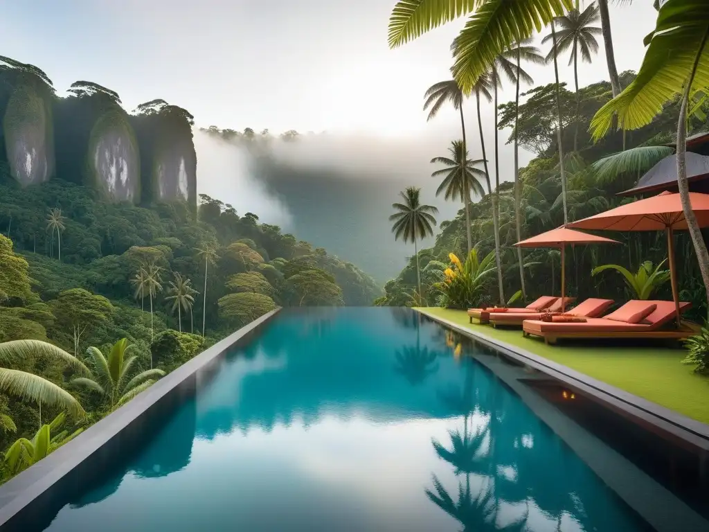 Un exclusivo resort vegano en América del Sur, con arquitectura moderna y vistas panorámicas a la exuberante selva tropical