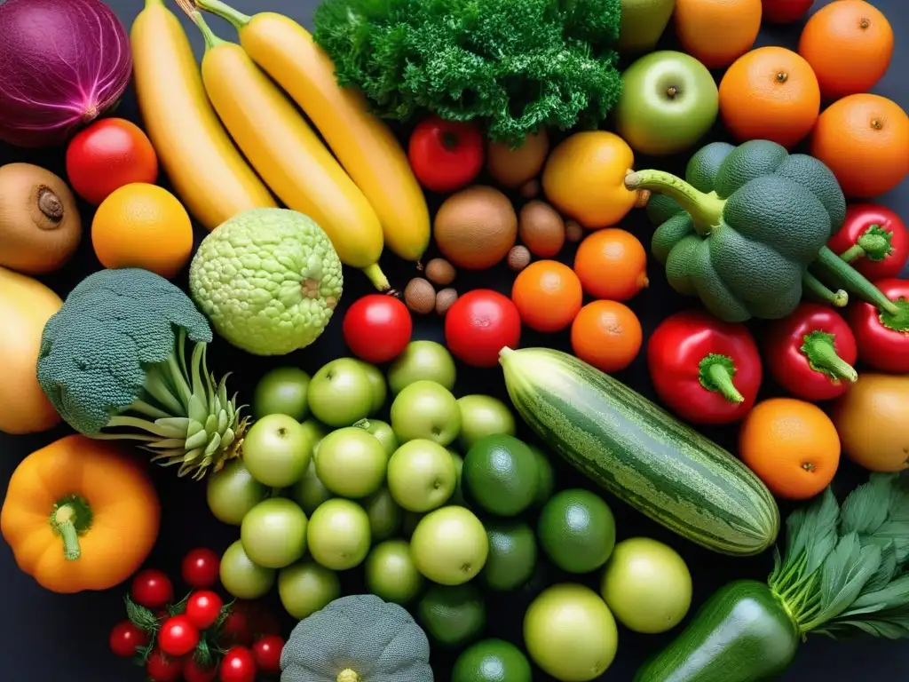 Una explosión de color y frescura en frutas y verduras, ideal para Certificación en nutrición vegana