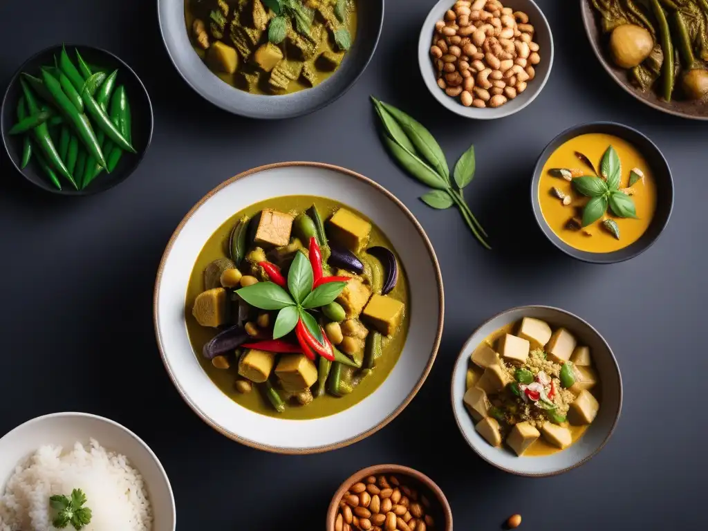 Una explosión de colores y sabores en curries veganos del sudeste asiático