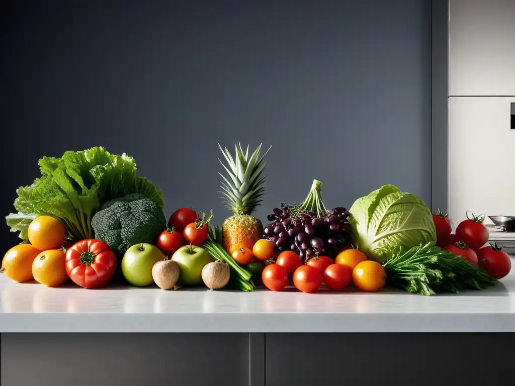 Una explosión de colores y texturas en una cocina moderna