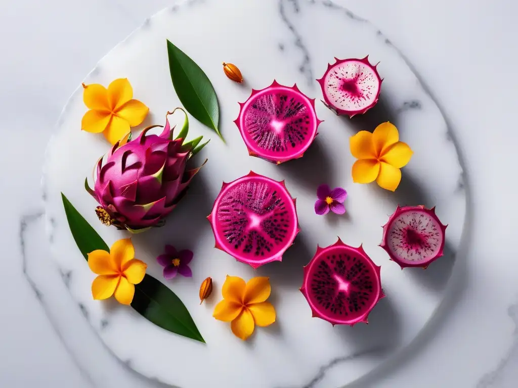 Exquisita presentación de ingredientes exóticos cocina vegana en un elegante flat lay