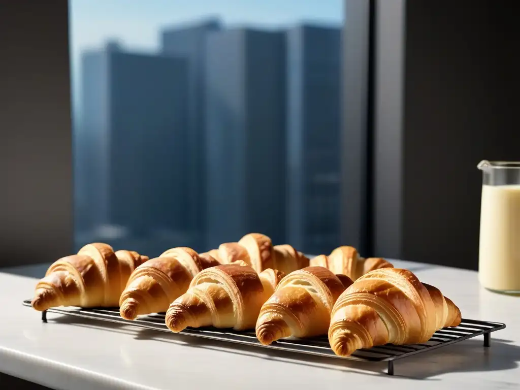 Exquisitos croissants veganos sin gluten receta en una cocina luminosa con toques de elegancia y frescura