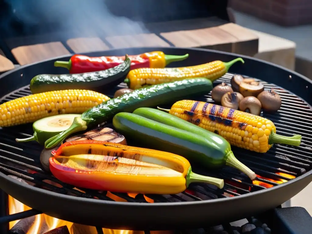 Un festín vegano de sabores en un asado vibrante y moderno