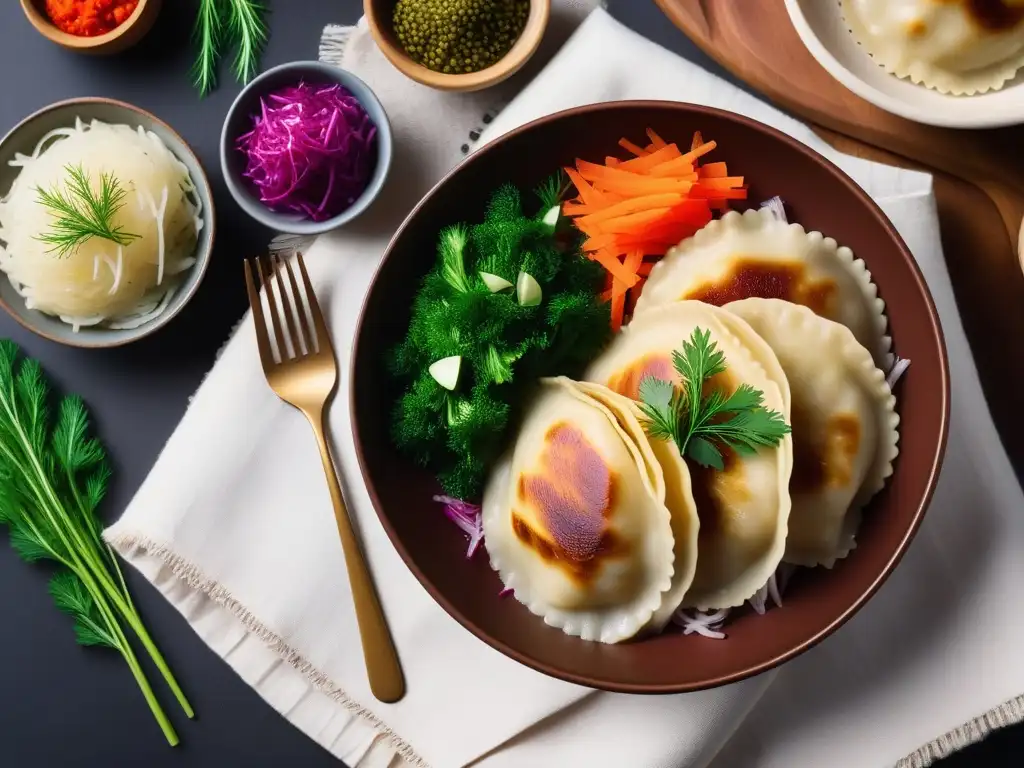 Sabores vibrantes: Recetas veganas de Sauerkraut europeo Un festín vibrante de recetas veganas con Sauerkraut Europa, resaltando colores y frescura en un montaje moderno