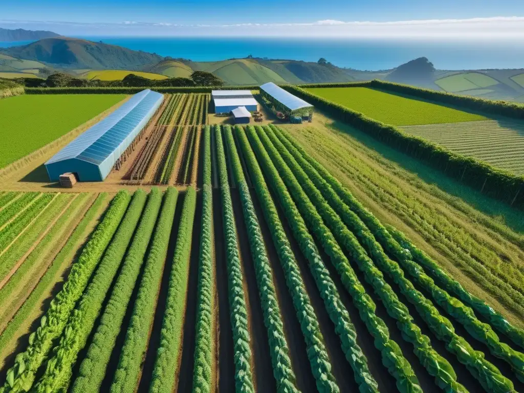 Una granja vegana en Oceanía: verdor, colores, abejas, estanque, invernadero y naturaleza en armonía