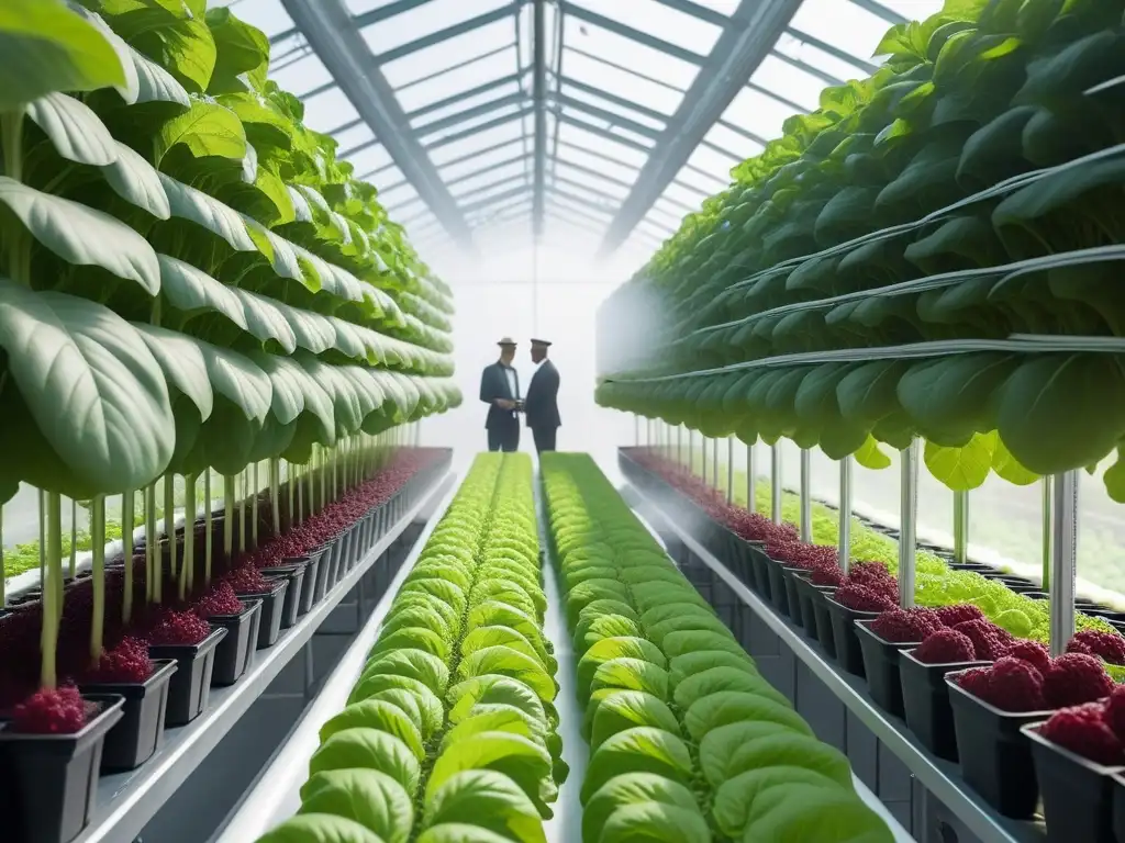 Una granja vertical futurista y sostenible, muestra la innovación de la Cadena de Suministro Vegana con tecnología de punta y exuberante vegetación