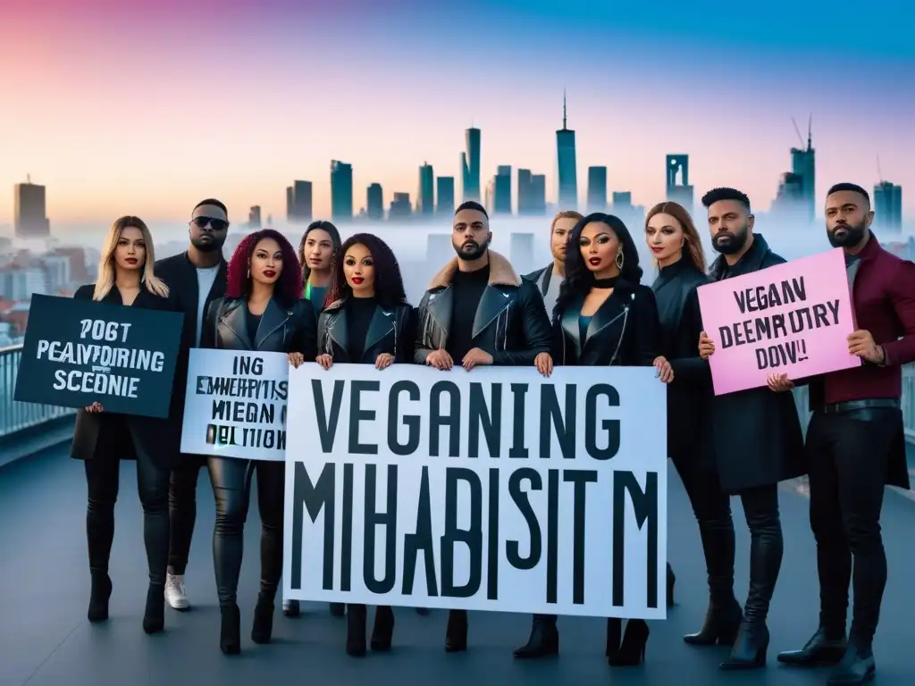 Un grupo diverso y apasionado desafiando con mensajes veganos en la ciudad