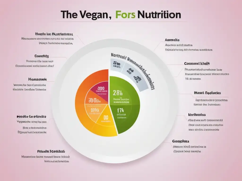 Una infografía detallada y moderna compara los beneficios nutricionales de la dieta vegana frente a la omnívora