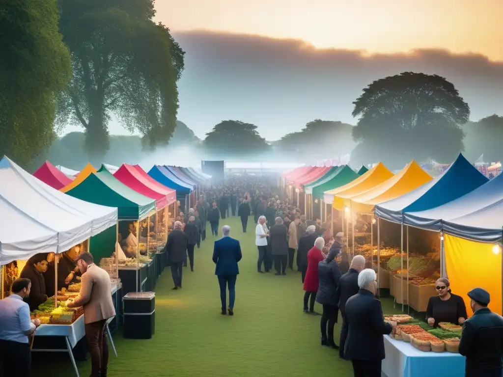 ¡'Inspiración en festivales veganos de cocina alrededor del mundo con diversidad y creatividad culinaria en ambiente comunitario animado'!