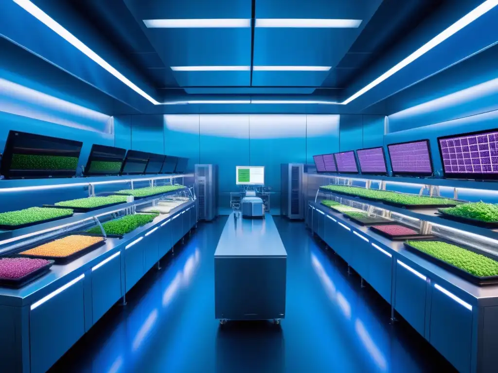 Un laboratorio futurista de alta tecnología para extraer proteínas vegetales alternativas