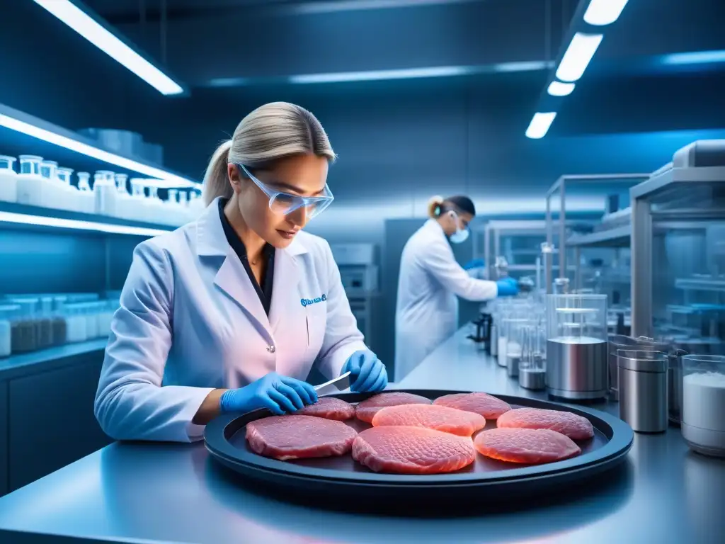 Un laboratorio ultramoderno donde científicos cultivan carne en placas Petri