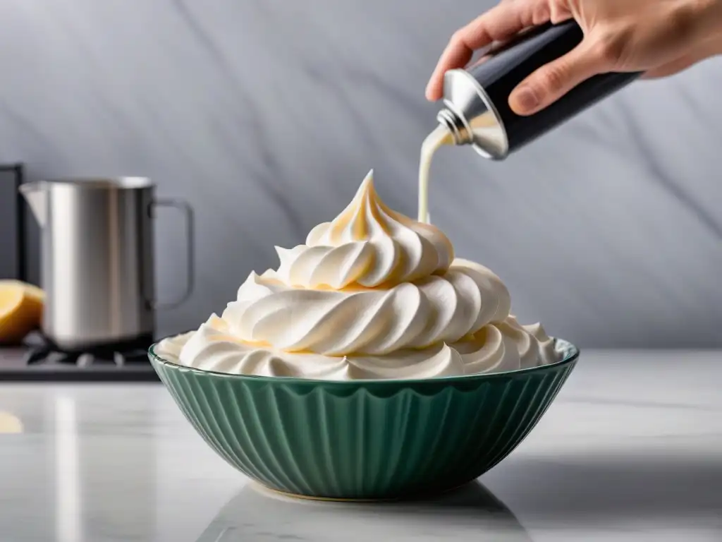 Preparando merengue vegano con aquafaba como sustituto de huevos