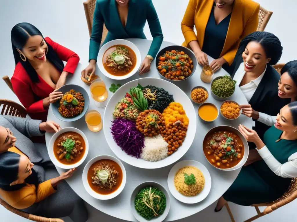 Una mesa llena de recetas veganas ancestrales tradicionales veganismo, uniendo culturas y generaciones en celebración