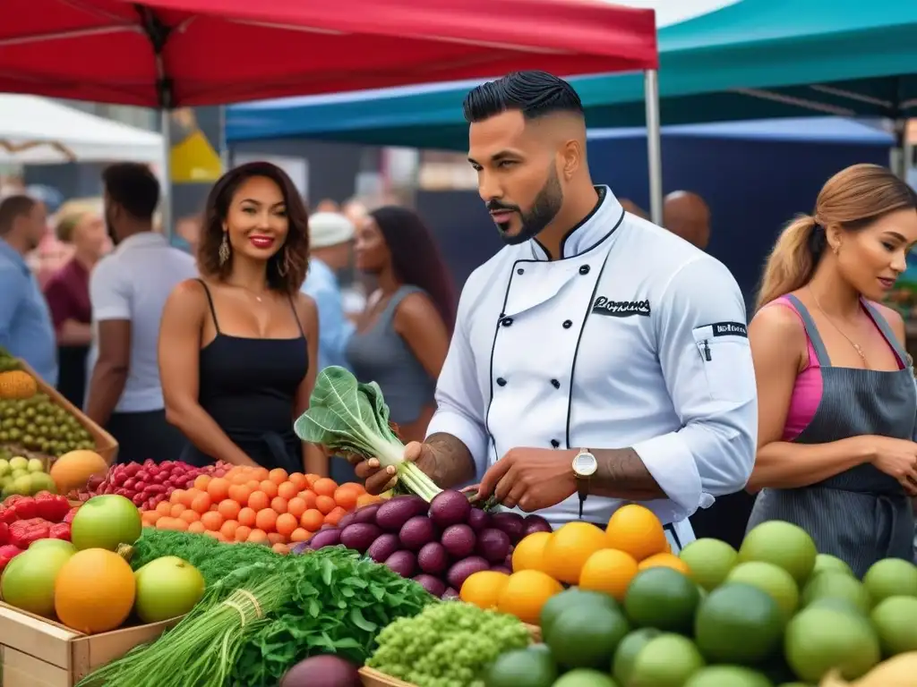 Nutricionistas y chefs comparten recetas veganas en mercado sostenible