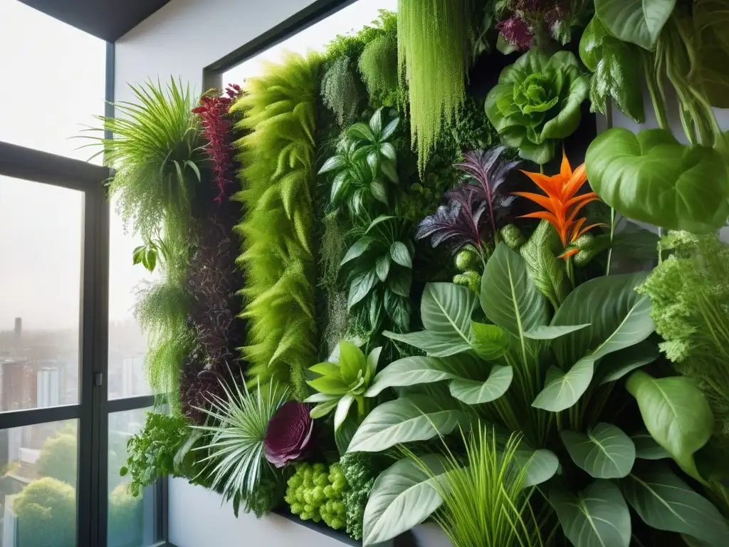 Un oasis vegano en casa: un balcón moderno convertido en huerto vertical para apartamentos veganos