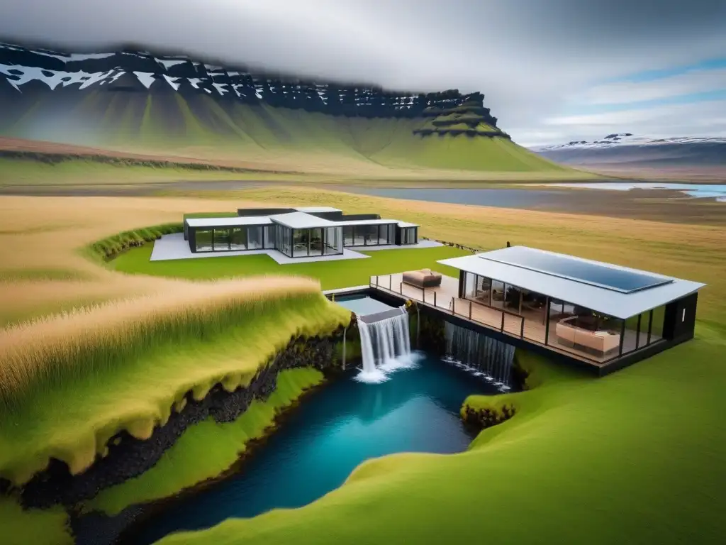 Un oasis vegano de lujo en Islandia, fusionando arquitectura moderna con naturaleza