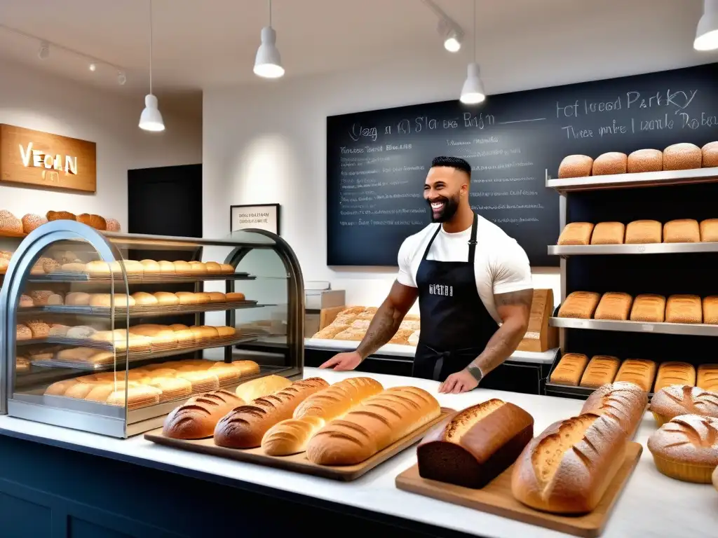 En una panadería vegana bulliciosa, clientes eligen entre esponjosas delicias