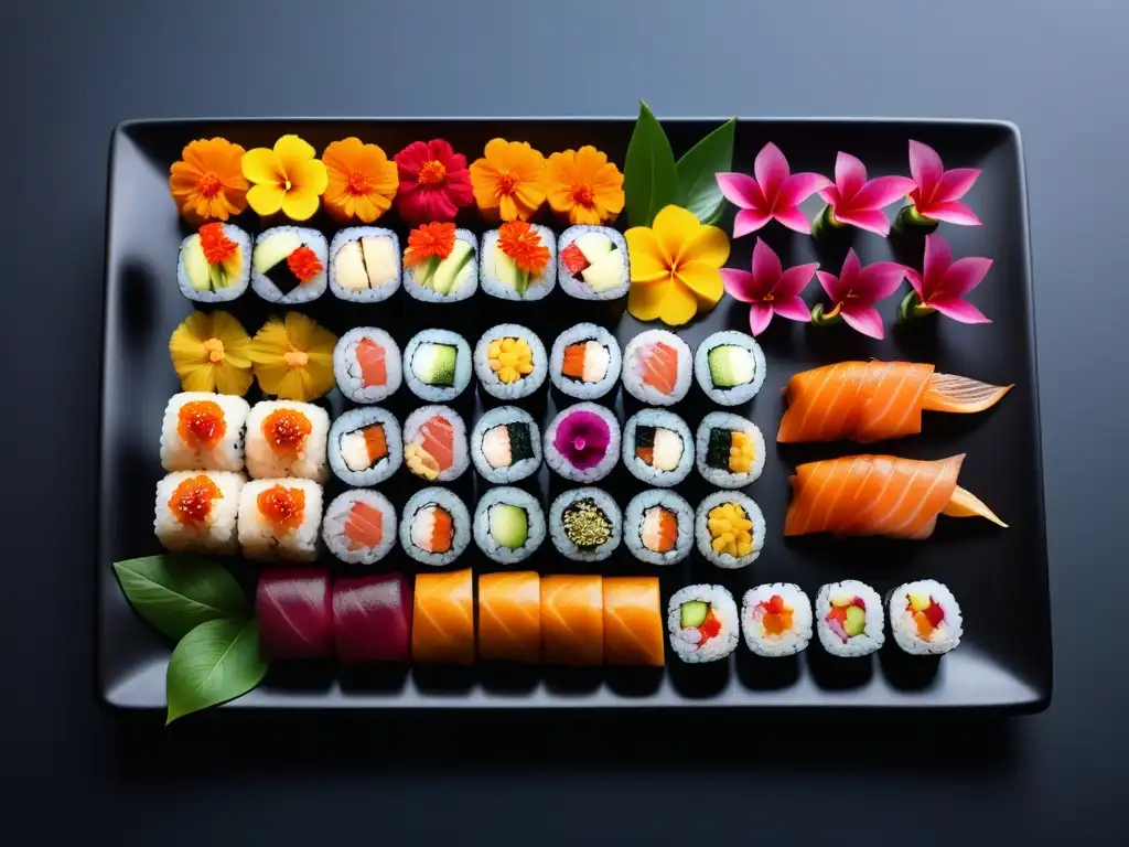 Deléitate con un plato de sushi vegano: innovación y tradición en cada bocado